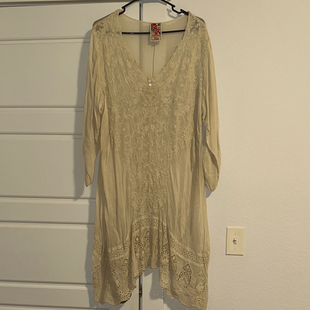 Johnny Was Cream Lace Tunic